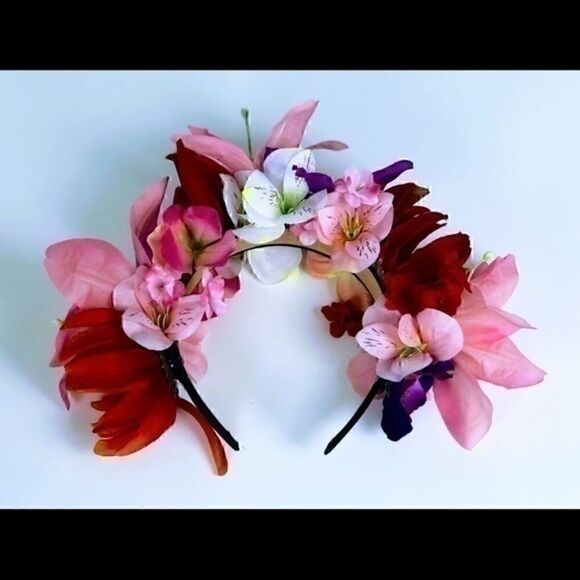 Stunning Handmade Colorful Flower Crown - Picture 4 of 7